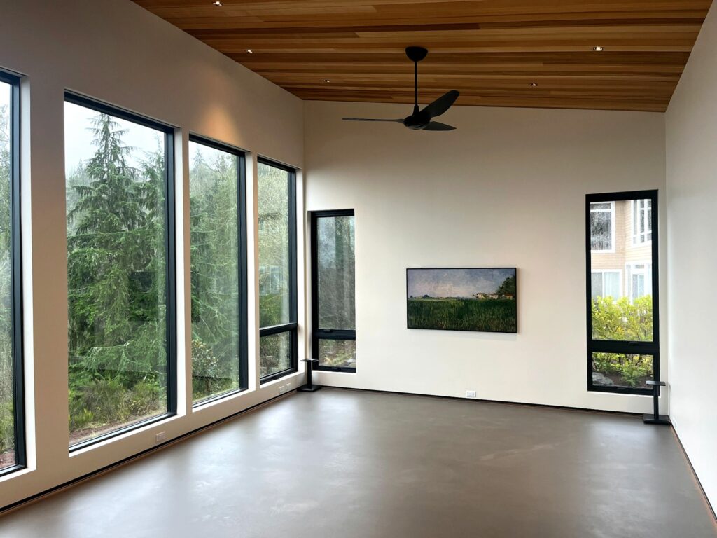 Completed residential electrical construction project.